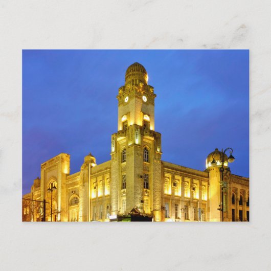 Oude spoorwegstation briefkaart (Voorkant)
