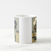 Oude Sport Baseball Spelers, Gestileerde Kunst Mok (Center)