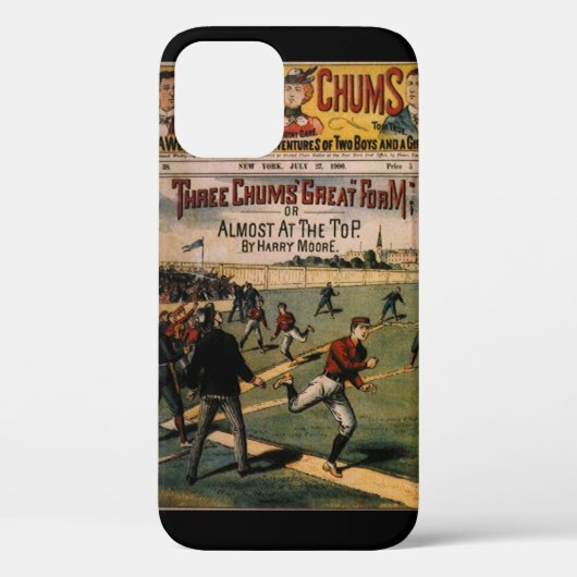 Oude sport baseball 'Three Chums' magazinecover Case-Mate iPhone Case (Achterkant)
