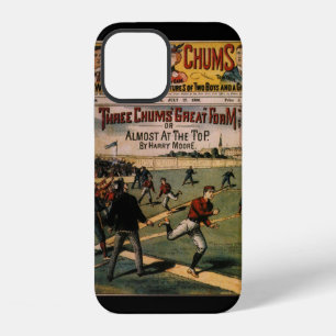 Oude sport baseball 'Three Chums' magazinecover iPhone 12 Hoesje