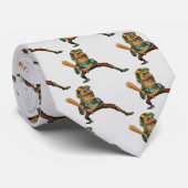 Oude sport, boze honkbalspeler slagman stropdas (Opgerold)