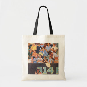 Oude sport honkbalfans die een wedstrijd bekijken tote bag