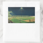 Oude sport, honkbalwedstrijd 's nachts rechthoekige sticker (Tas)