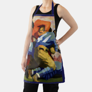 Oude sport, voetballers in een wedstrijd schort