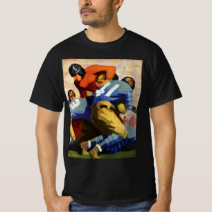 Oude sport, voetballers in een wedstrijd t-shirt