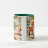 Oude sporten, kinderen spelen stickball honkbal mok (Midden)