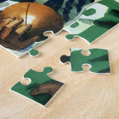 Oude sporten, voetbal scheidsrechter munt toss legpuzzel (Zijkant)