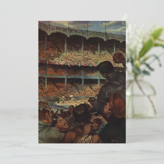 Oude sportfans in een honkbalstadion (Staand voorkant)