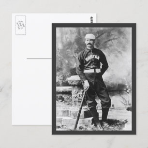 Oude sportfoto, Boston-honkbalspeler Briefkaart