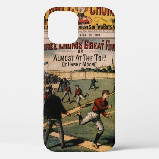 Oude sporthonkbaltijdschriftcover Three Chums Maga Case-Mate iPhone Case (Achterkant)