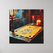 Oude spreuken op een mystieke rol canvas afdruk (Voorkant)