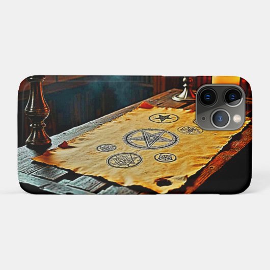 Oude spreuken op een mystieke rol Case-Mate iPhone case (Achterkant (horizontaal))