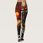 Oude spreuken op een mystieke rol leggings (Achterkant)