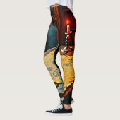 Oude spreuken op een mystieke rol leggings (Links)