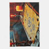 Oude spreuken op een mystieke rol theedoek (Verticaal)