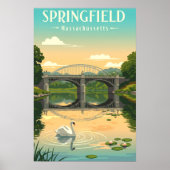 Oude Springfield Massachusetts Poster (Voorkant)