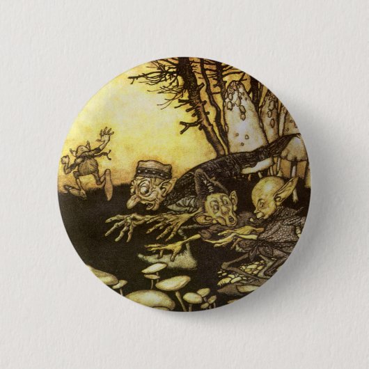 Oude Sprookje, Ploeg Arbeiders door Rackham Ronde Button 5,7 Cm (Voorkant)
