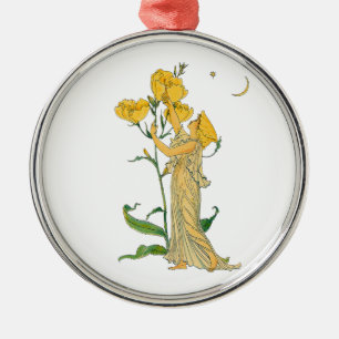 Oude Sprookje, Teunisbloem, Walter Crane Metalen Ornament