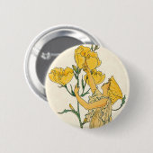 Oude Sprookje, Teunisbloem, Walter Crane Ronde Button 5,7 Cm (Voorkant /achterkant)