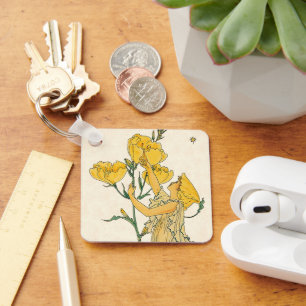 Oude Sprookje, Teunisbloem, Walter Crane Sleutelhanger