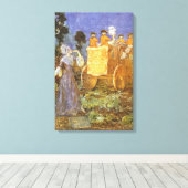 Oude sprookjes Assepoester en de feeën godmoeder Canvas Afdruk (Insitu (Houten vloer))