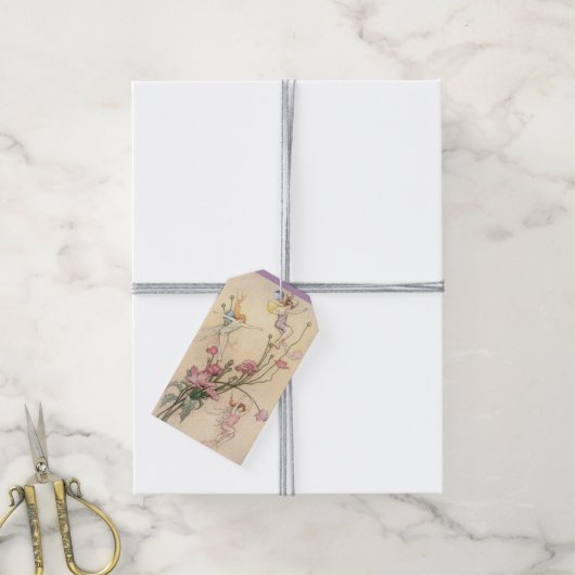 Oude Sprookjes, Drie Geesten Vol Van Vreugde Cadeaulabel (Met Touw)