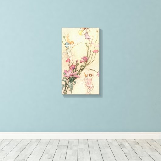 Oude Sprookjes, Drie Geesten Vol Van Vreugde Canvas Afdruk (Insitu (Houten vloer))