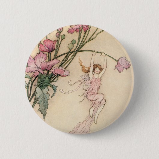 Oude Sprookjes, Drie Geesten Vol Van Vreugde Ronde Button 5,7 Cm (Voorkant)