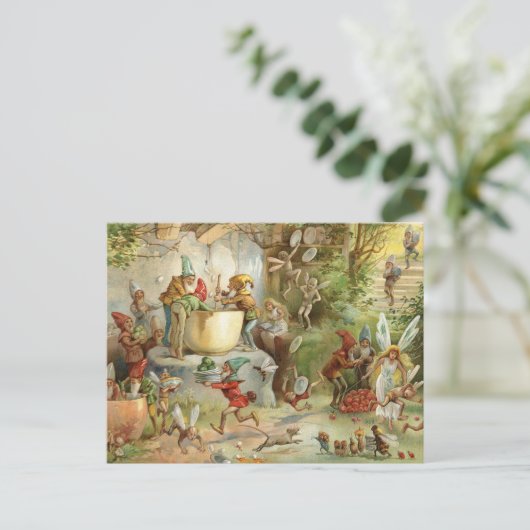 Oude Sprookjes Feest Briefkaart (Staand voorkant)