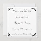 Oude Sprookjes Prinses Bruiloft 'Save the Date' Save The Date (Achterkant)