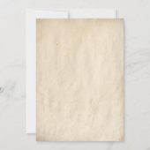 Oude  sprookjesachtige verlovingsfeestuitnodiging kaart (Achterkant)