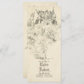 Oude Sprookjeskasteel Trouwprogramma's Programmakaart (Voorkant / Achterkant)