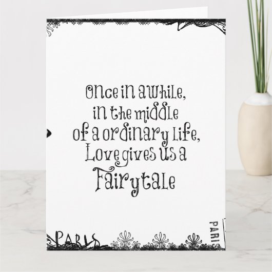 Oude sprookjesliefdescitaten kaart (Voorkant)