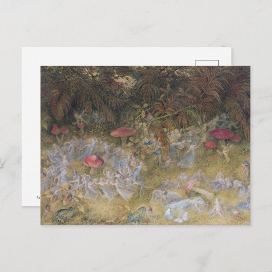 Oude sprookjesringen en paddestoelen ansichtkaart briefkaart (Voorkant / Achterkant)