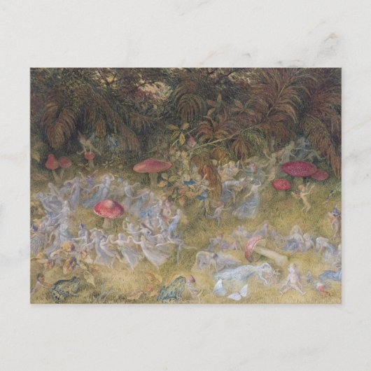 Oude sprookjesringen en paddestoelen ansichtkaart briefkaart (Voorkant)