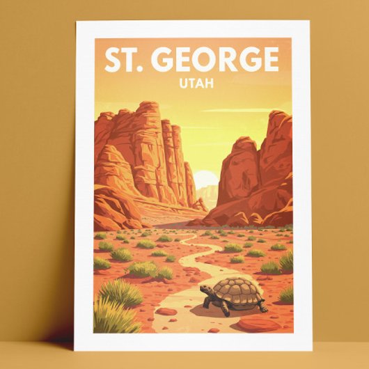 Oude St. George Utah Briefkaart