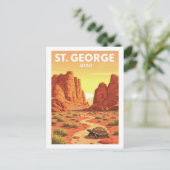 Oude St. George Utah Briefkaart (Staand voorkant)