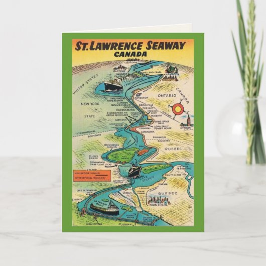 Oude St Lawrence Seaway  Kaart (Voorkant)