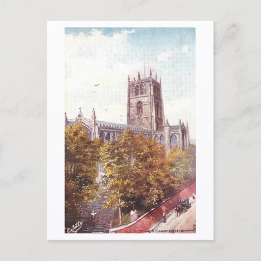Oude St. Mary's Church, Nottingham Briefkaart (Voorkant)