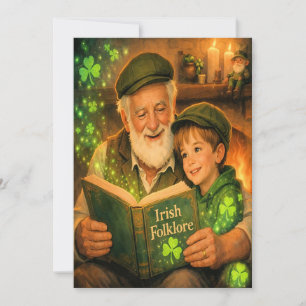 Oude St. Patrick's Dag kaart voor grootouders