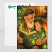 Oude St. Patrick's Dag kaart voor grootouders (Voorkant / Achterkant)