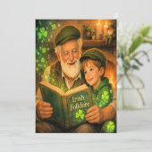Oude St. Patrick's Dag kaart voor grootouders (Staand voorkant)