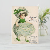 Oude St. Patrick's Day Feestdagenkaart (Staand voorkant)