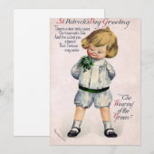 Oude St. Patrick's Day Feestdagenkaart (Voorkant / Achterkant)