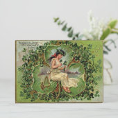 Oude St. Patrick's Day Feestdagenkaart (Staand voorkant)