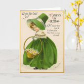 Oude St. Patrick's Day kaart (Gele Bloem)