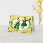 Oude St. Patrick's Day kaart (Gele Bloem)
