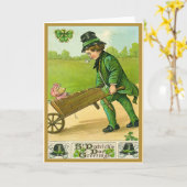 Oude St. Patrick's Day kaart (Gele Bloem)