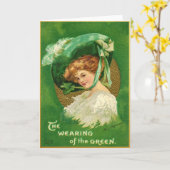 Oude St. Patrick's Day kaart (Gele Bloem)