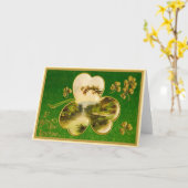 Oude St. Patrick's Day kaart (Gele Bloem)